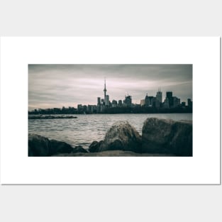 Black and White Moody Toronto Cityscape Photograph Posters and Art